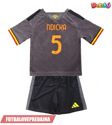 Lacne Dětský Futbalové dres AS Roma Evan Ndicka #5 2026-27 Krátky Rukáv - Tretina (+ trenírky)